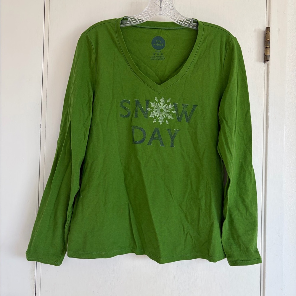 Life Is Good Snow Day Tee M